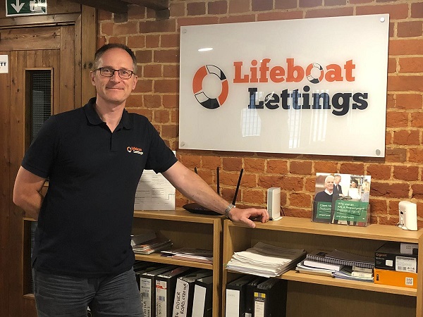 Richard Poynter at the Lifeboat Lettings office. 