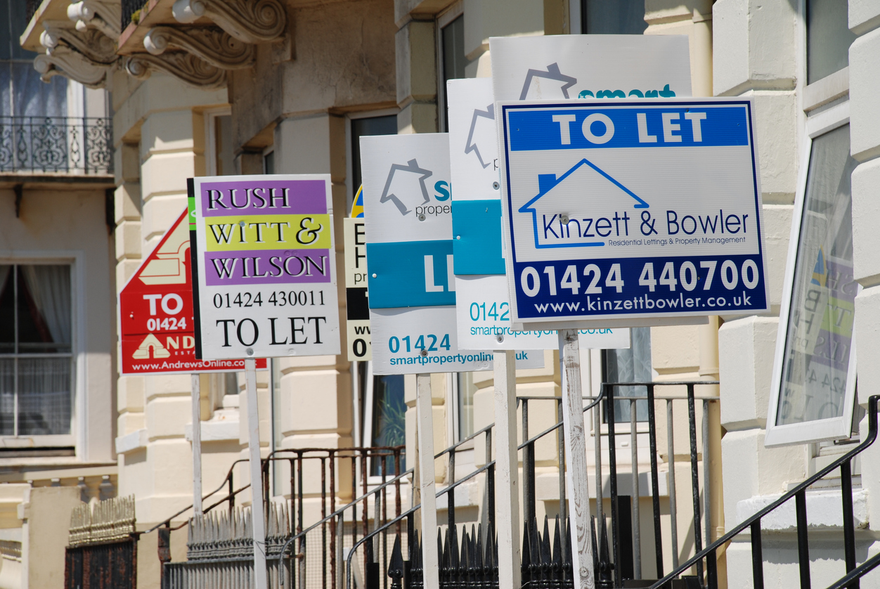 To Let boards outside houses