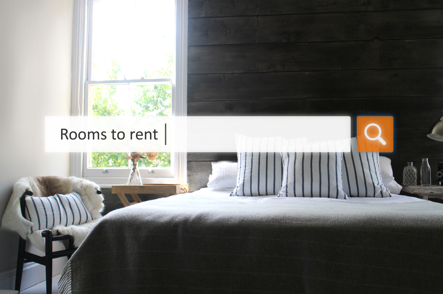 rooms to rent in search bar